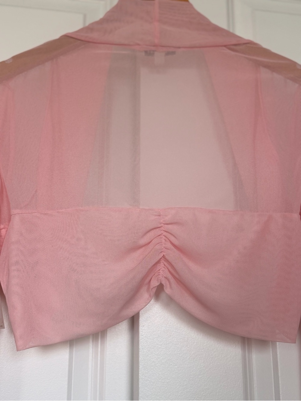 Francesca's pink sheer mesh bolero shrug - Picture 5 of 5
